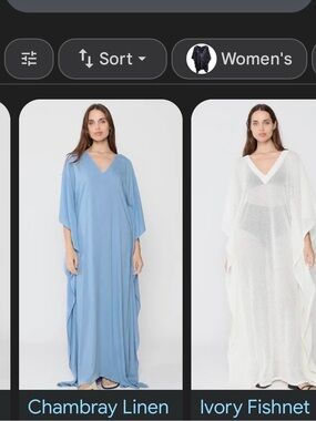 Ripley rader caftan dress White Women's V-Neck  size 1